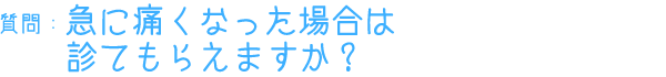 質問：雪ヶ谷歯科で診てもらうにはどうすればよいのですか？